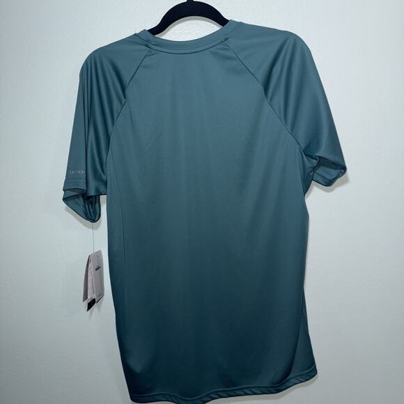 Nike Swim Shirt Dri-Fit UPF 40+ Short Sleeve Crew Neck Blue Mens Med NWT - Picture 3 of 4